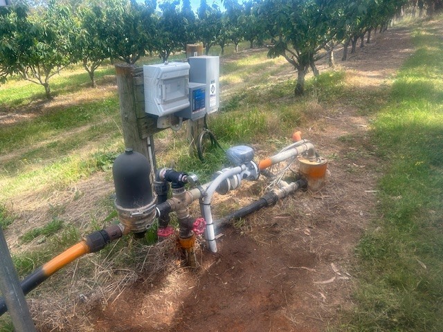 bore in paddock with meter attached
